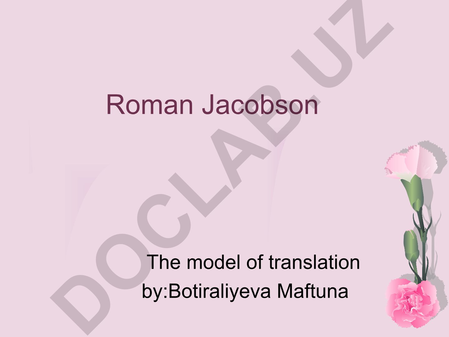 Roman Jakobsonning tarjima modeli
