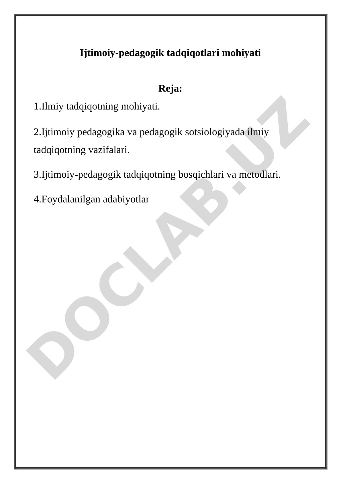 Ijtimoiy-pedagogik tadqiqotlari mohiyati