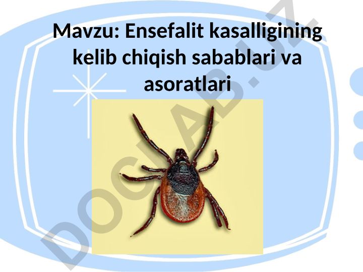 Ensefalit kasalligining kelib chiqish sabablari va asoratlari