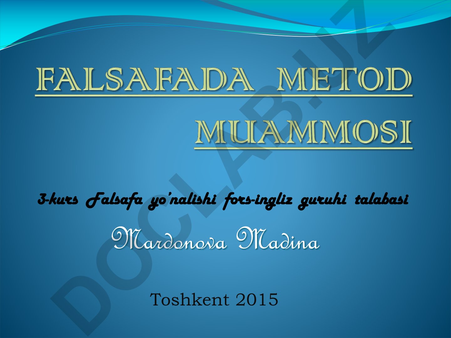 Falsafiy metodologiya va uning asosiy shakllari