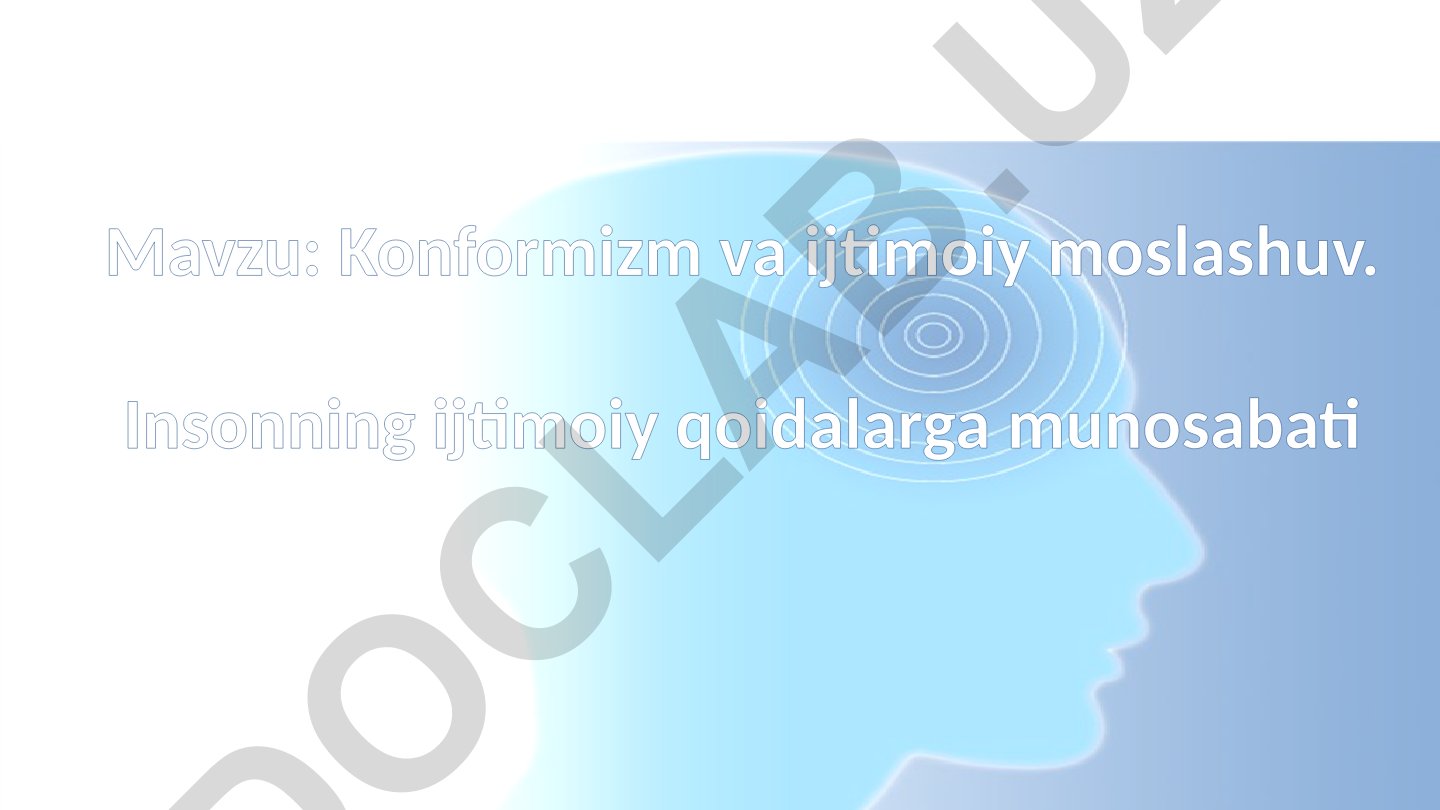 Konformizm va ijtimoiy moslashuv