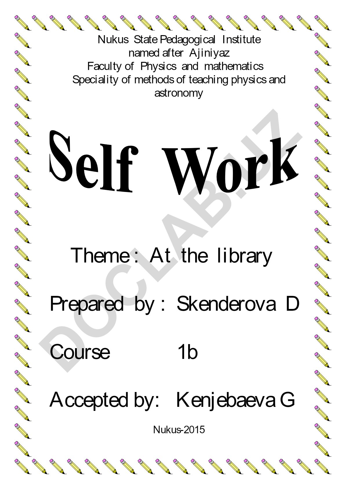 At the library