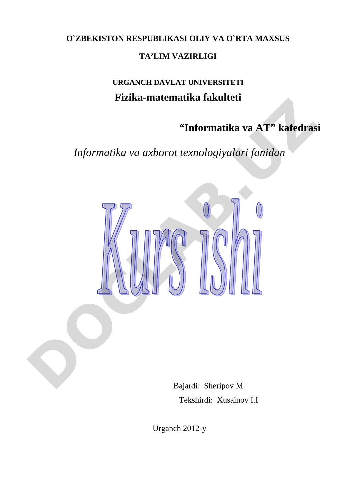 MS DOS operatsion tizimi