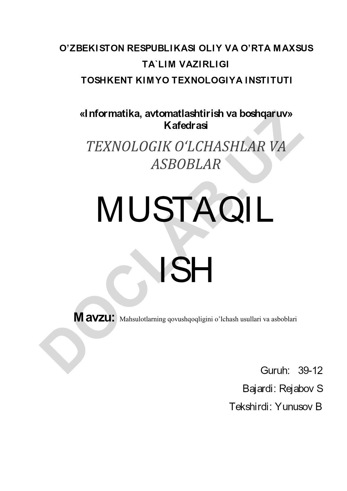 Mahsulotlarning qovushqoqligini o'lchash usullari va asboblari