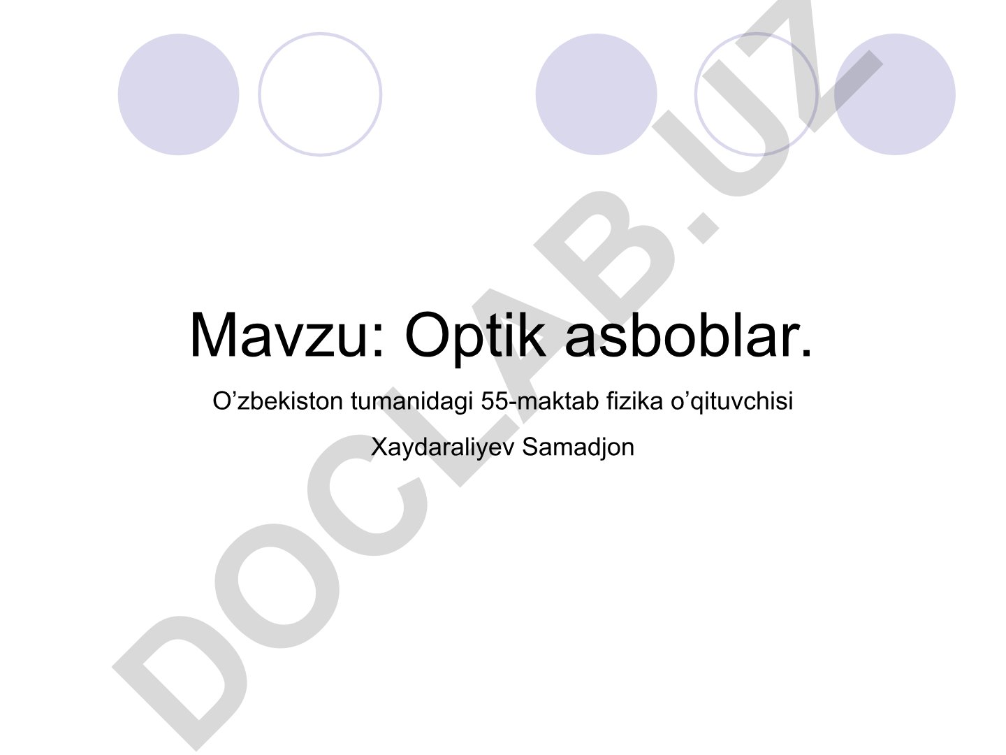 Optik asboblar