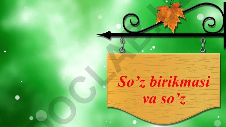 So'z birikmasi va so'z tushunchalari