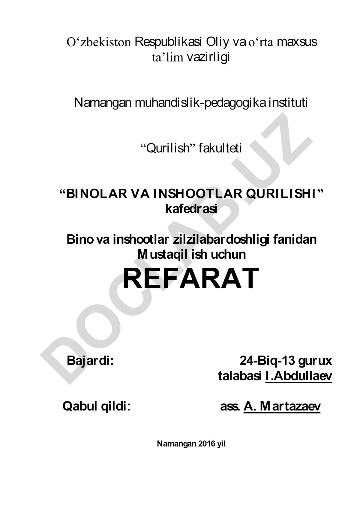 Karkasli binolarni loyihalash prinsiplari va pardevorlar