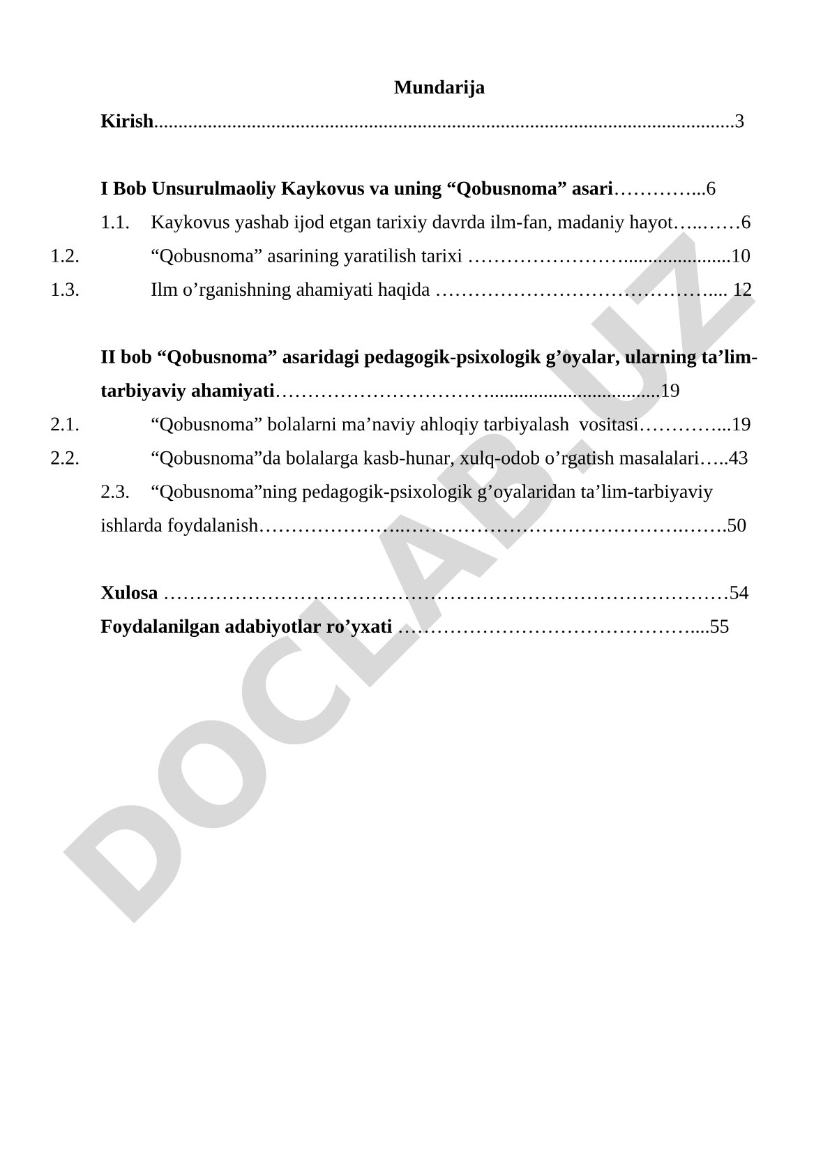 Qobusnoma asaridagi pedagogik-psixologik g'oyalar