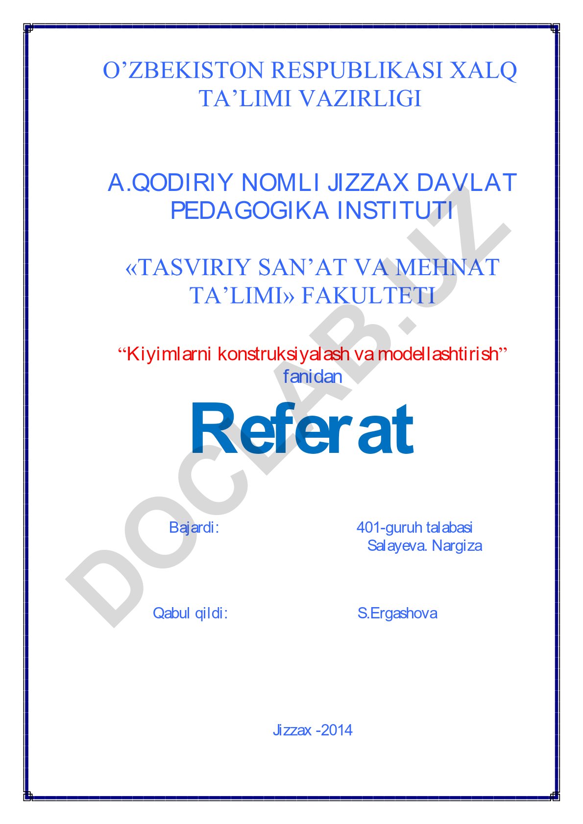 Kiyimlarni konstruksiyalash va modellashtirishning asosiy metodlari