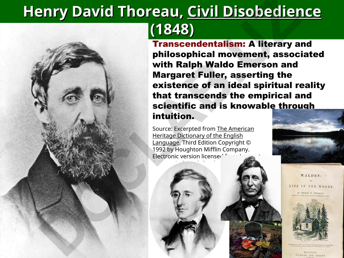 Henry David Thoreau va Transcendentalizm