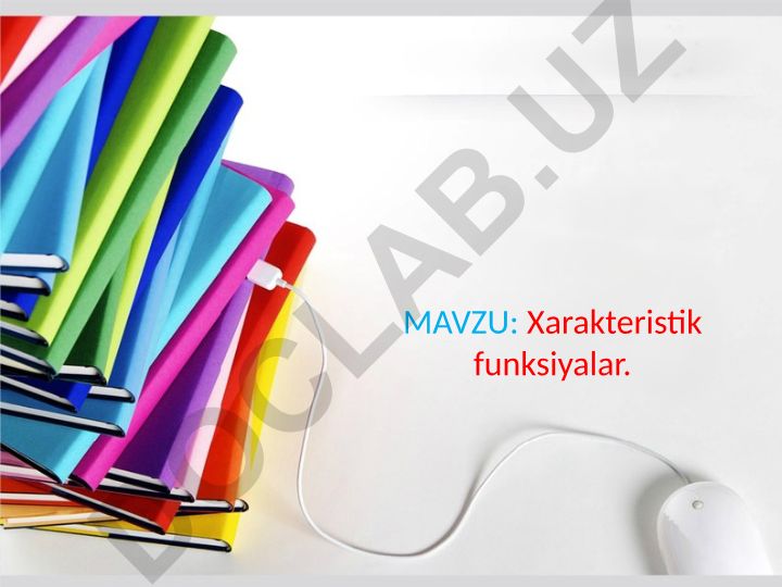 Xarakteristik funksiyalar va termodinamik xossalari