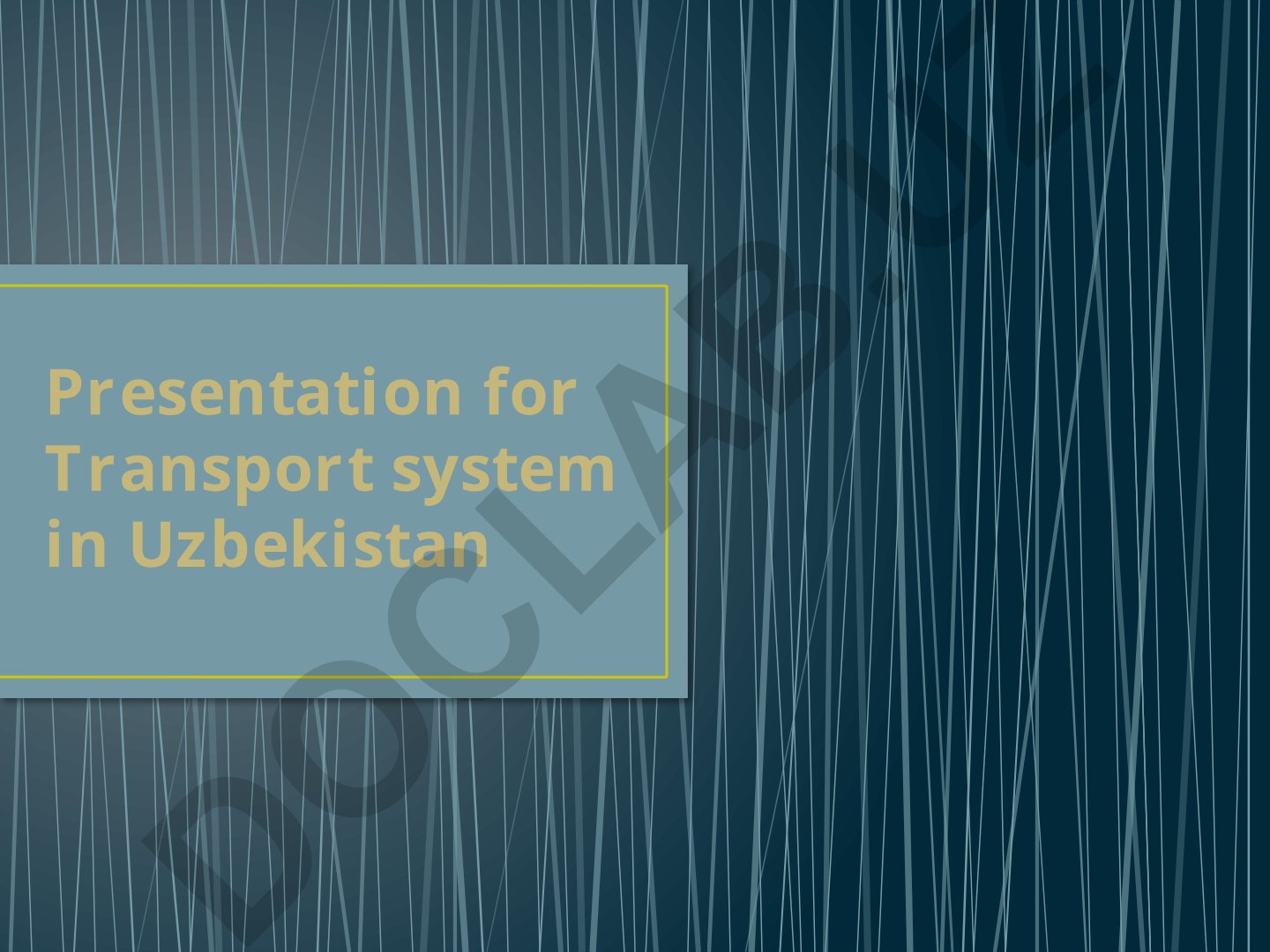 O'zbekistonda transport tizimi