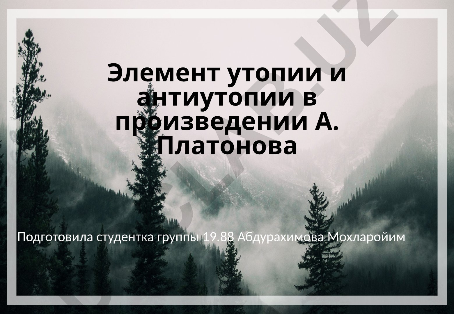 Элемент утопии и антиутопии в произведении А. Платонова