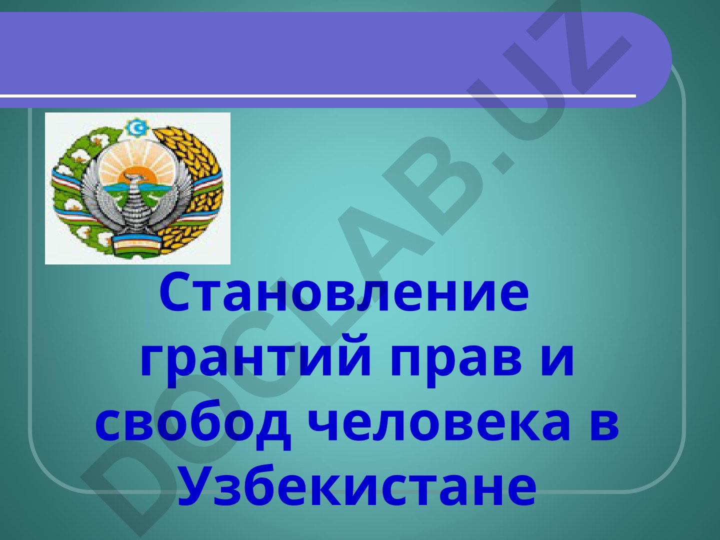 Становление грантий прав и свобод человека в Узбекистане
