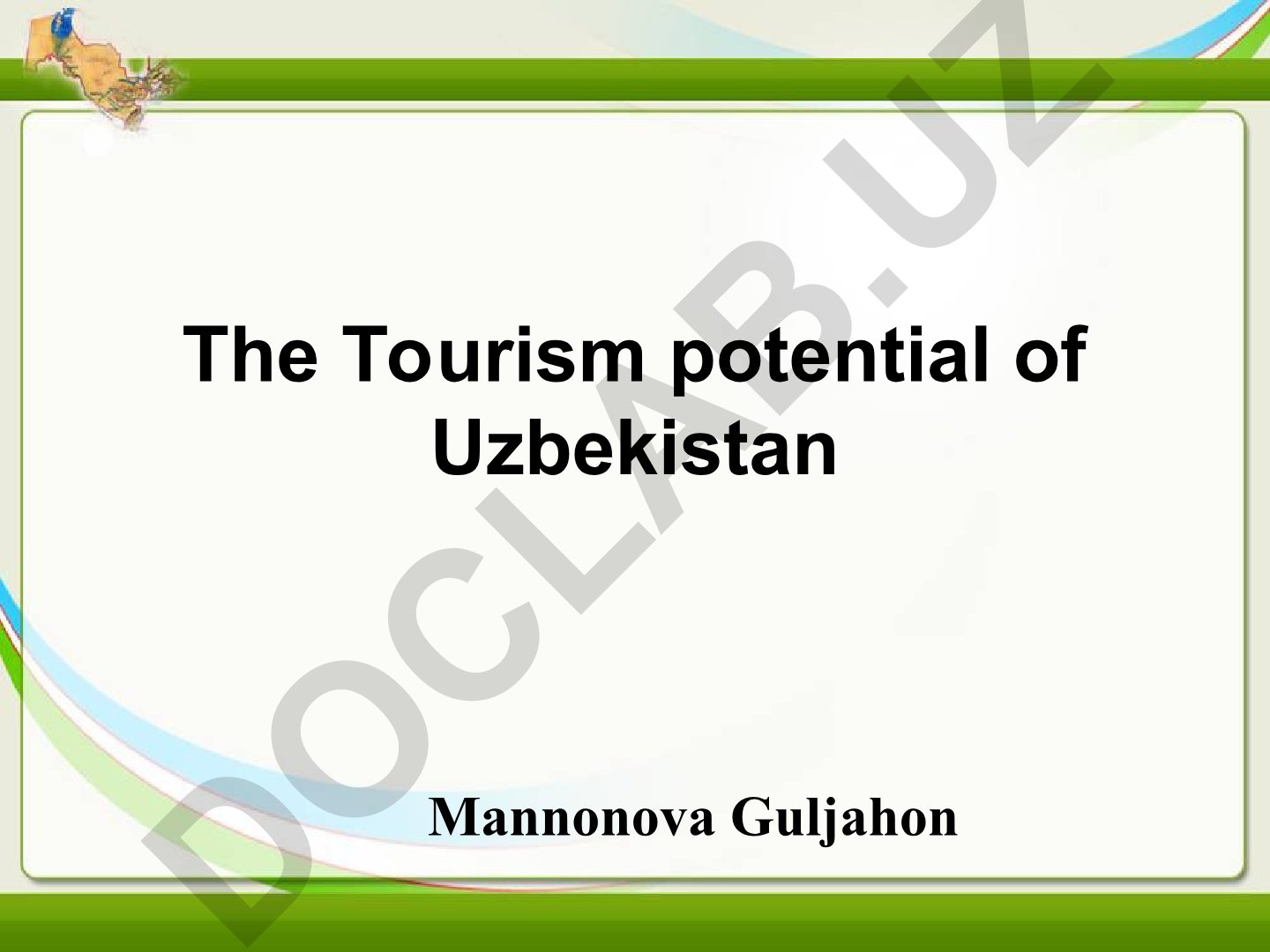 O'zbekistonning turizm salohiyati