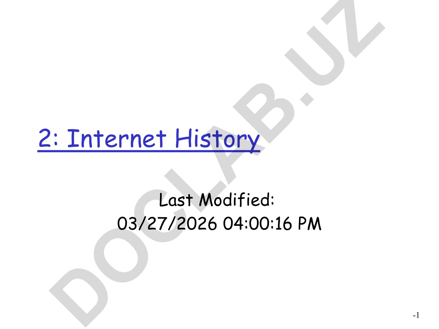 Internet tarixi va rivojlanish bosqichlari