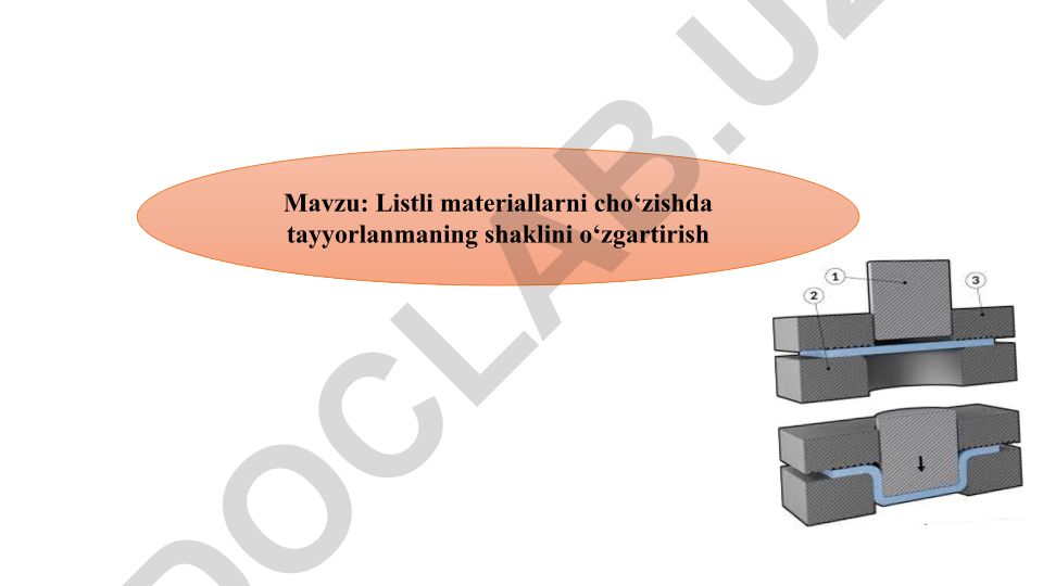 Listli materiallarni cho‘zishda tayyorlanmaning shaklini o‘zgartirish