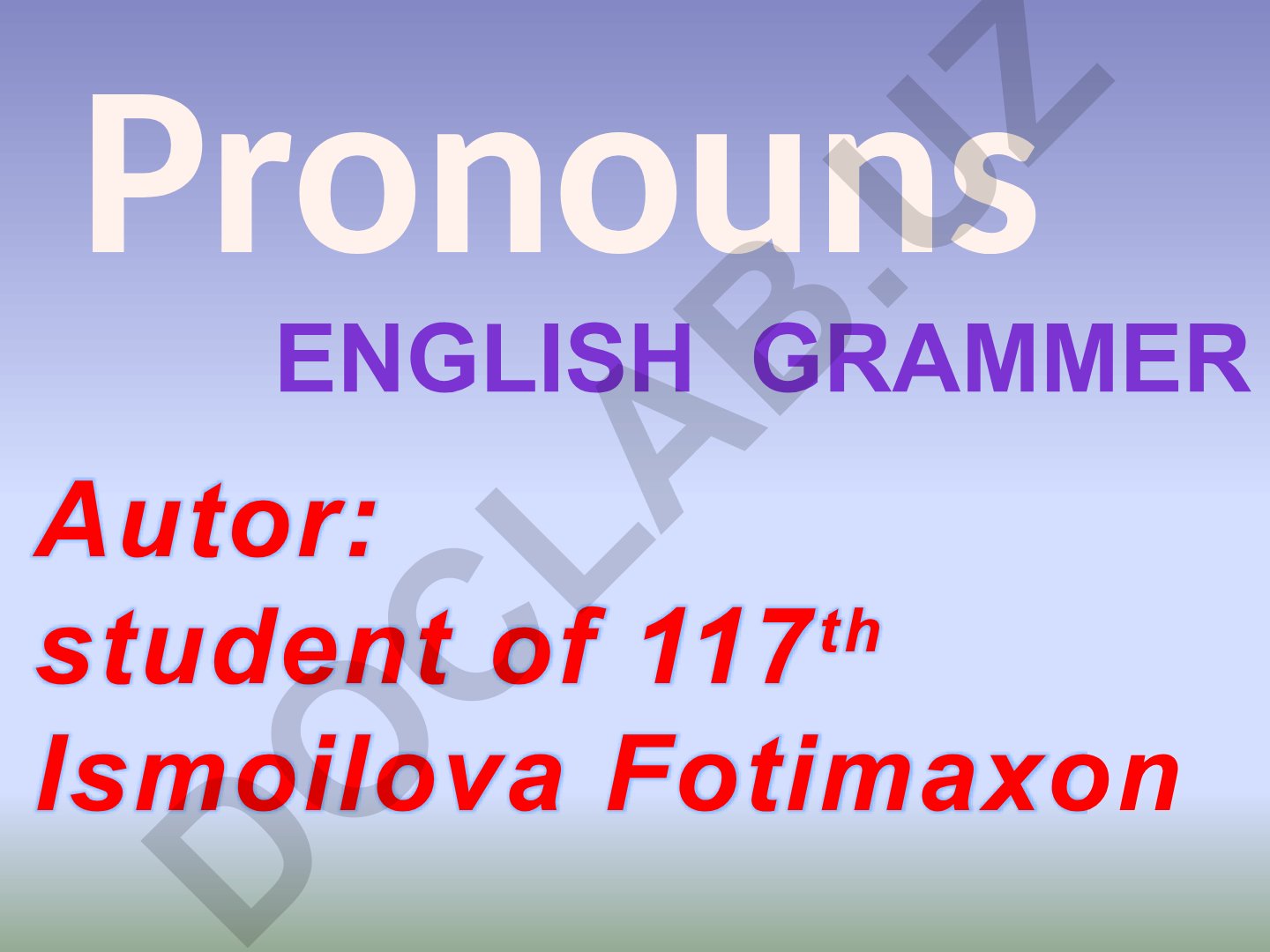 Pronouns in English Grammar
