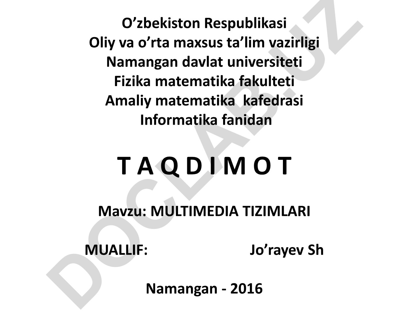 Multimedia tizimlari