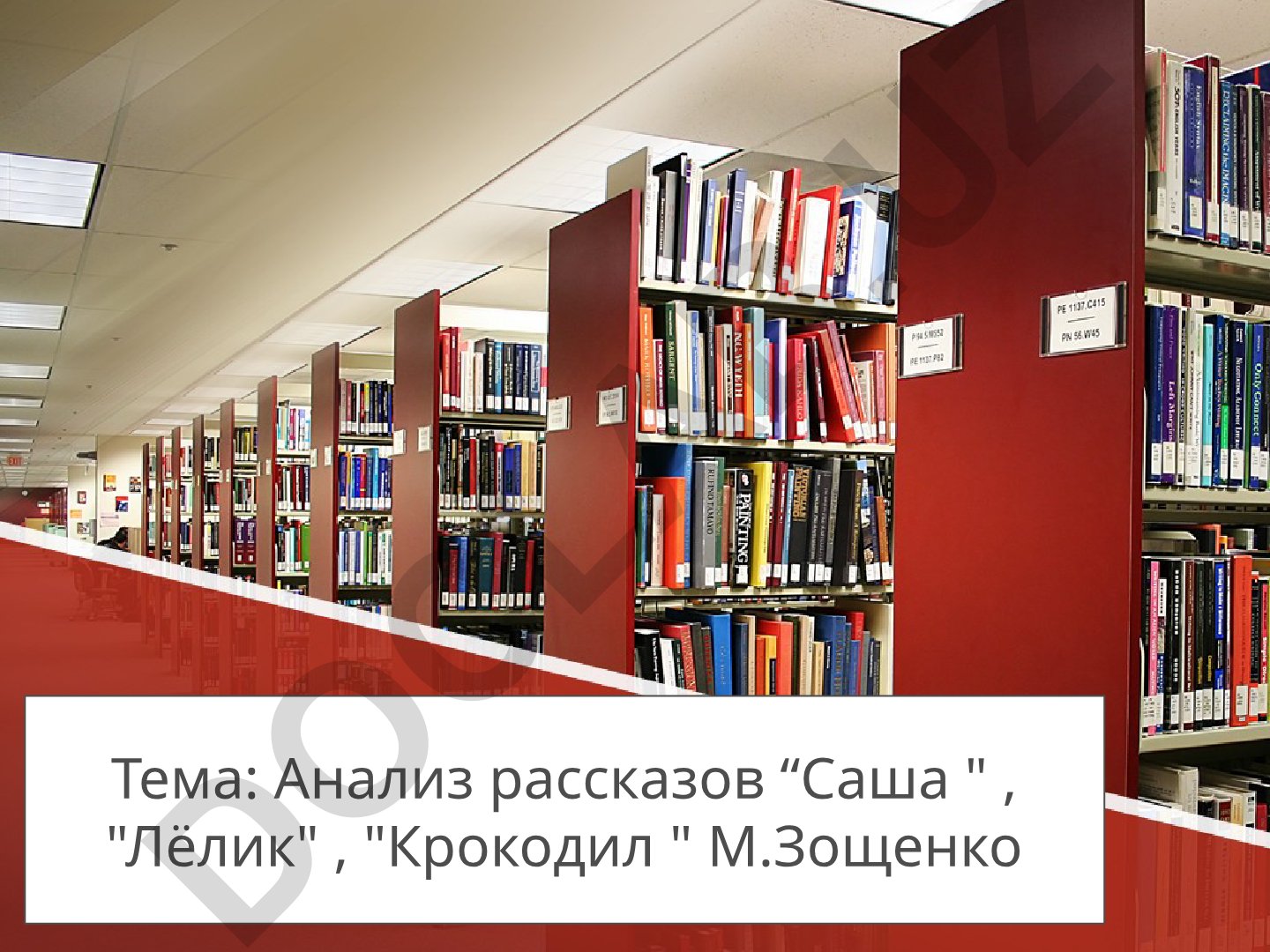 Анализ рассказов «Саша», «Лёлик», «Крокодил» М. Зощенко