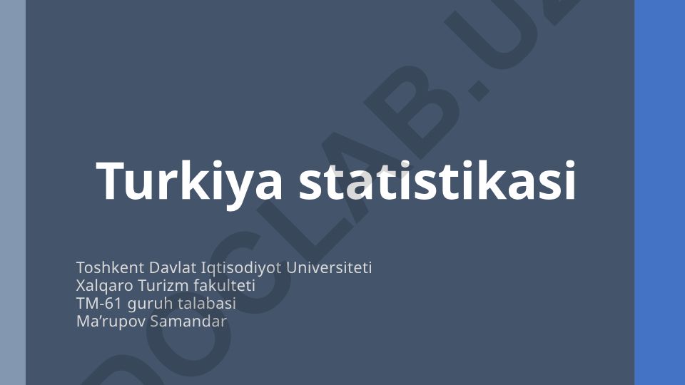 Turkiya statistikasi