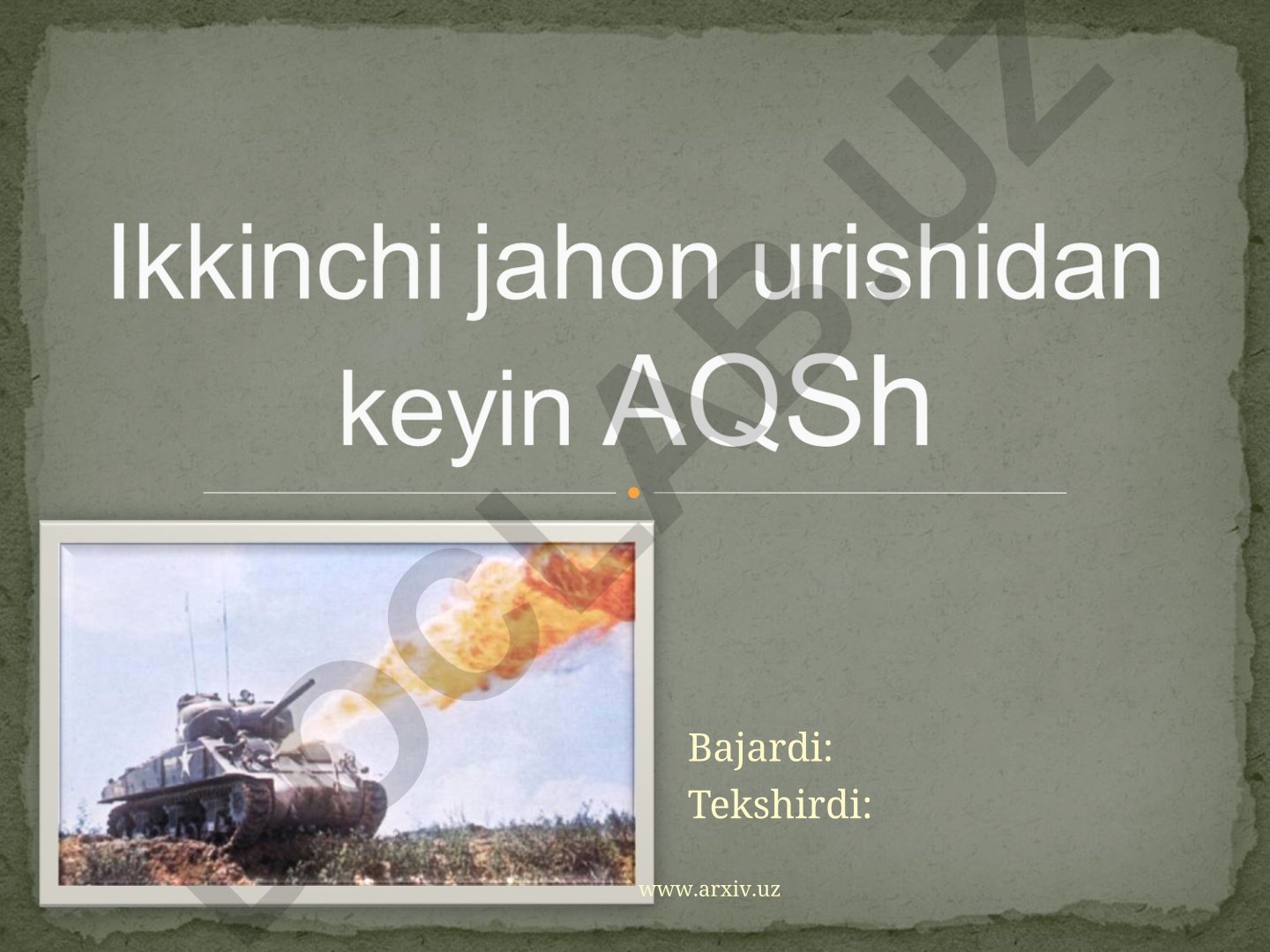 AQSHning Ikkinchi jahon urushidan iqtisodiy va harbiy foydalari