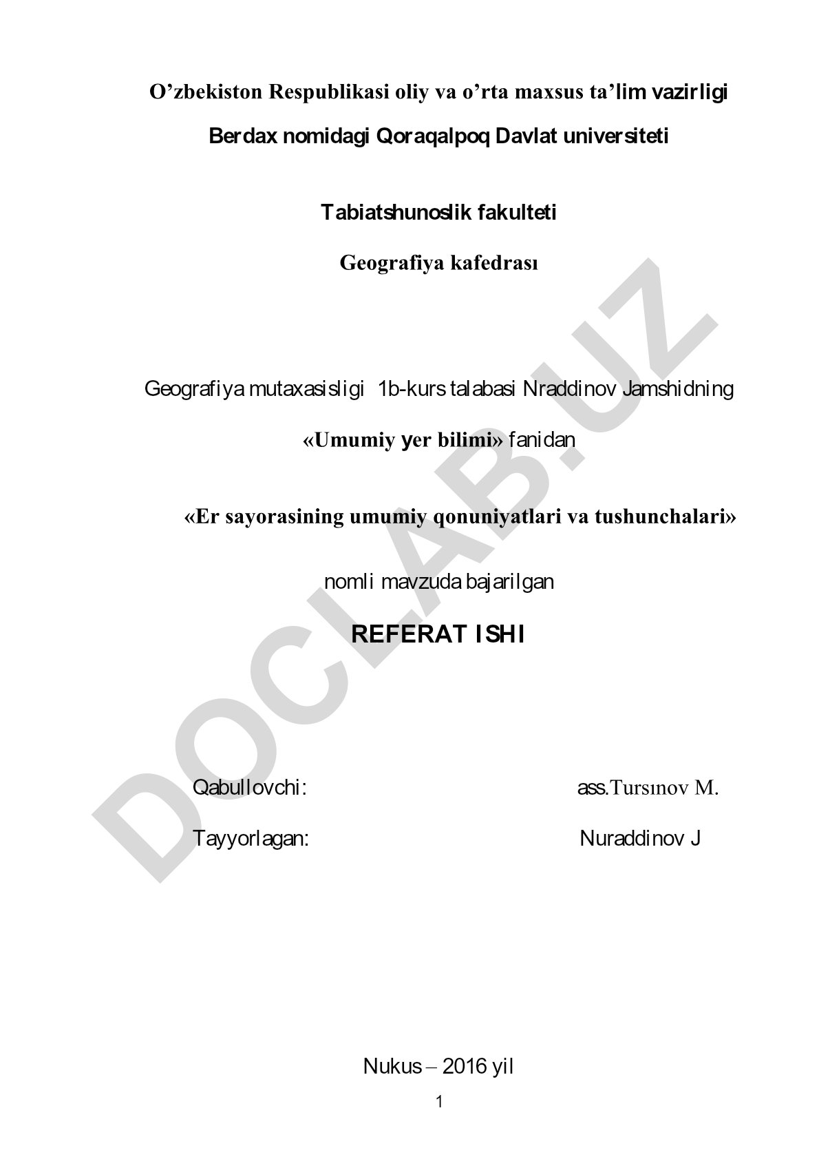 Er sayorasining umumiy qonuniyatlari va tushunchalari