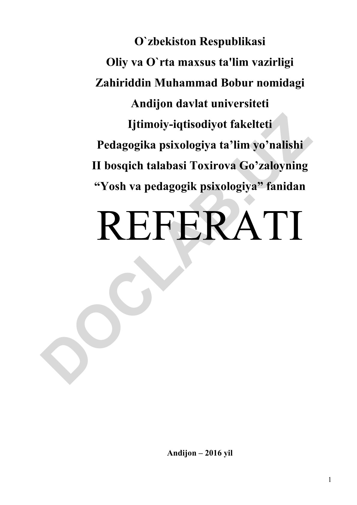 Maktabgacha yosh davri bolalarida diqqat barqarorligini ta’minlashning psixologik xususiyatlari