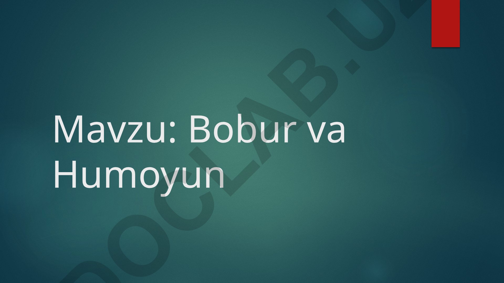 Bobur va Humoyun