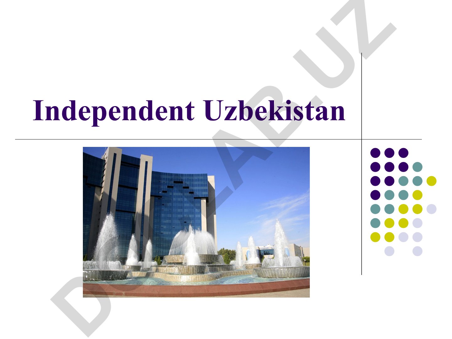 Independent Uzbekistan: Geography, Population and Resources