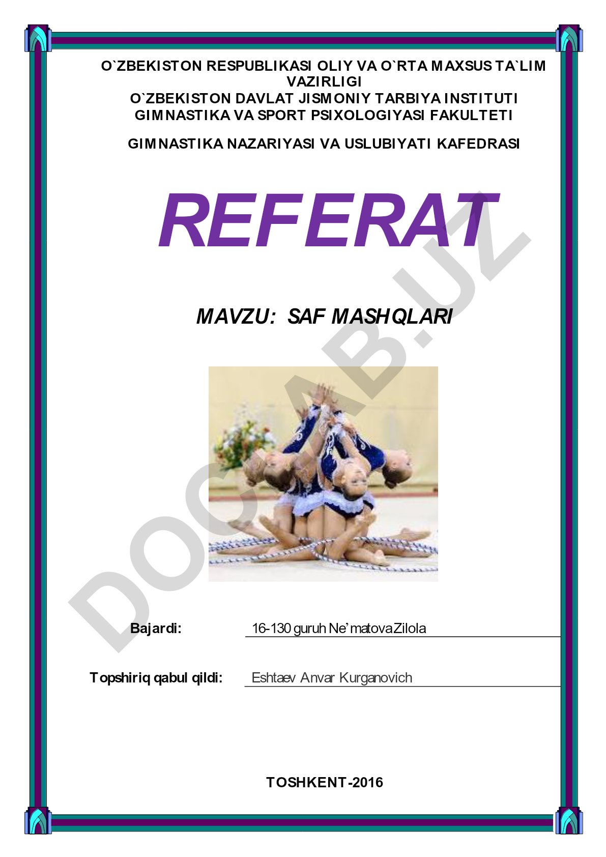 Saf mashqlari