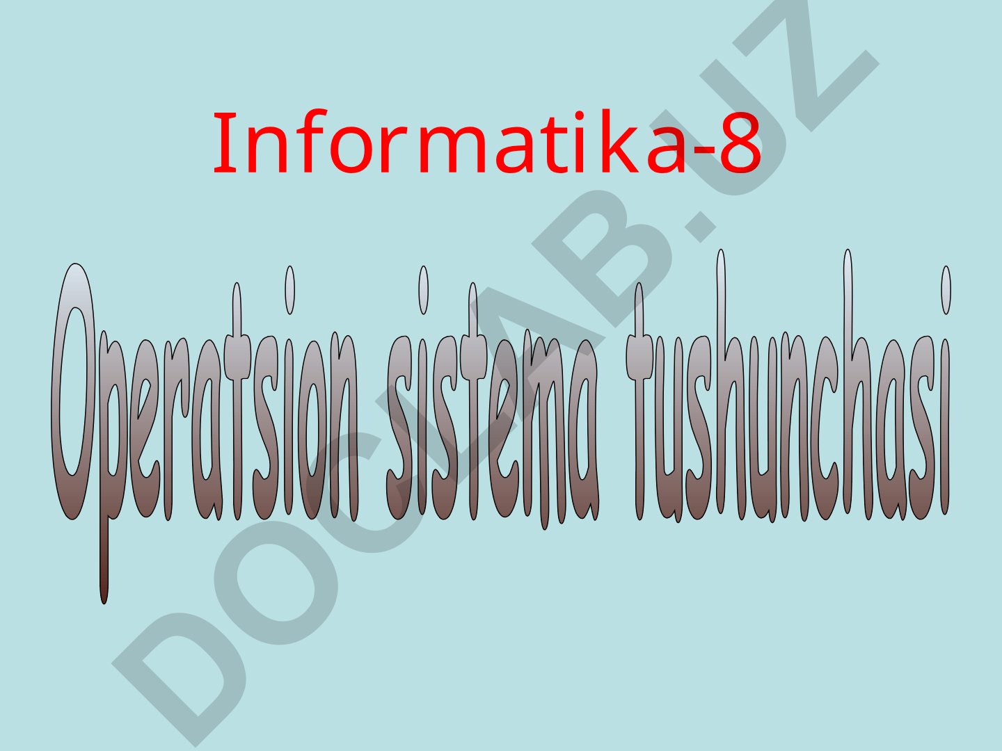 Operatsion sistema tushunchasi va vazifalari
