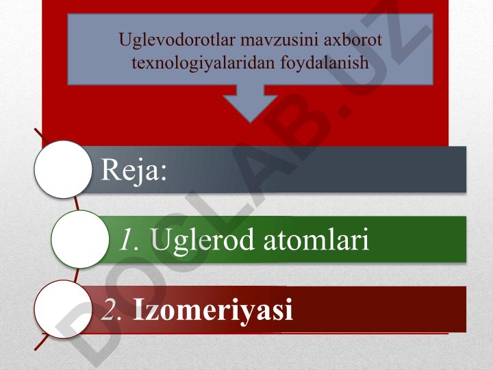 Uglevodorotlar mavzusini axborot texnologiyalaridan foydalanish
