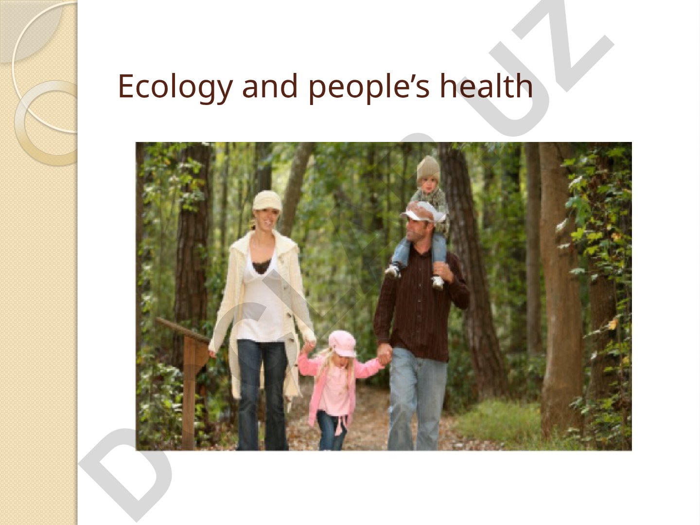 Ecology and people's health