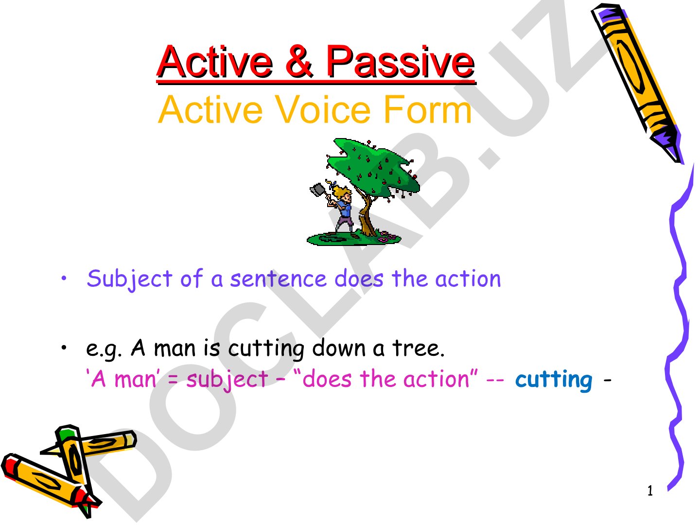 Active va Passive Voice o'rtasidagi farqlar