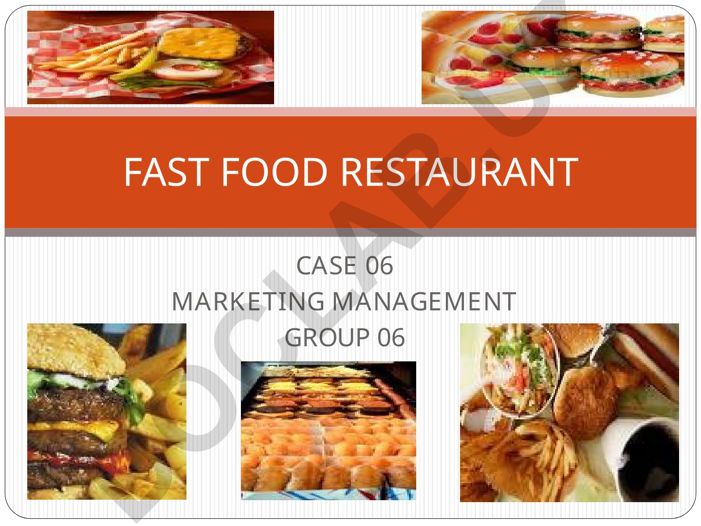Fast Food Restaurants Marketing Management: Subway and McDonald's