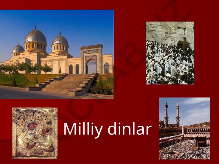Milliy dinlar va milliy meros haqida taqdimot