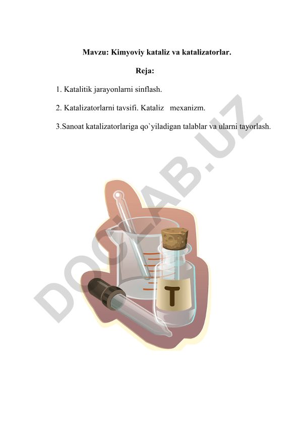 Kimyoviy kataliz va katalizatorlar
