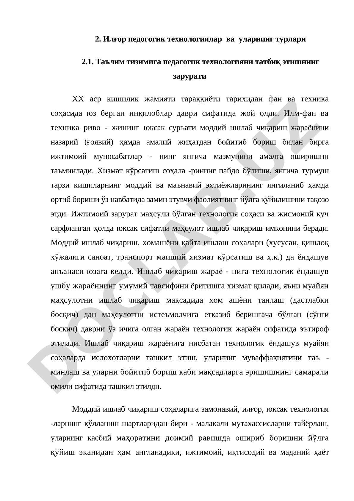 Ilg'or pedagogik texnologiyalar va ularning turlari