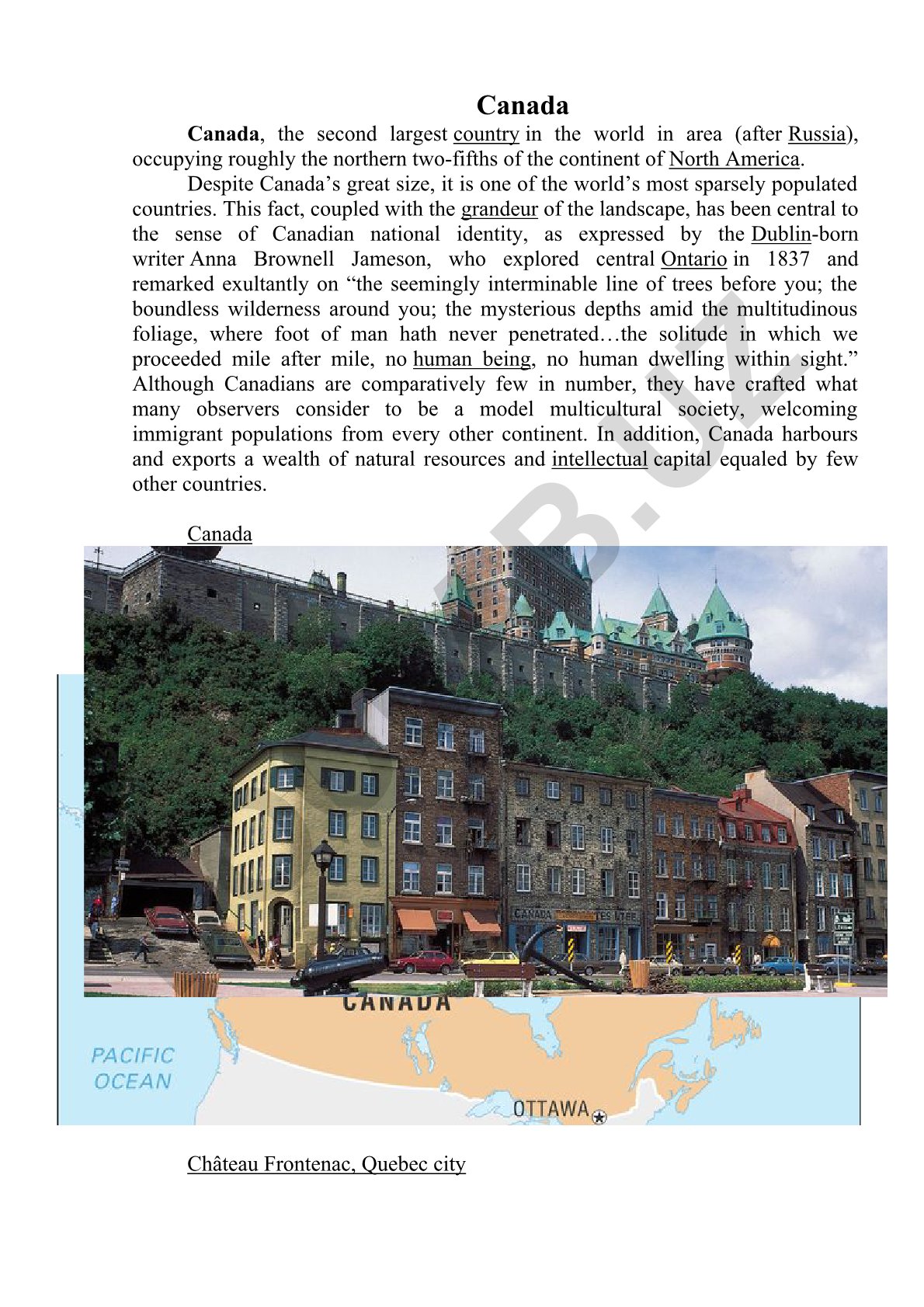 Canada: geography, population, and multicultural society