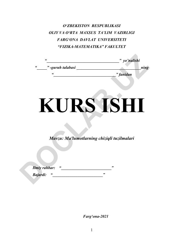 Ma'lumotlarning chiziqli tuzilmalari