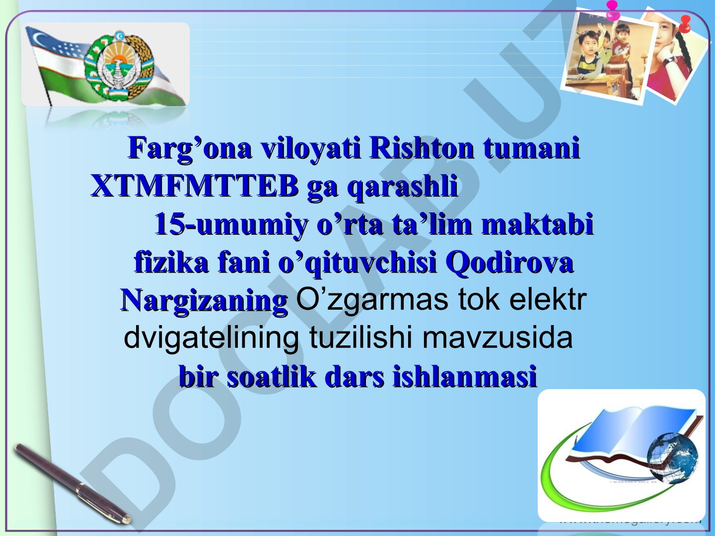 O'zgarmas tok elektr dvigatelining tuzilishi va ishlashi