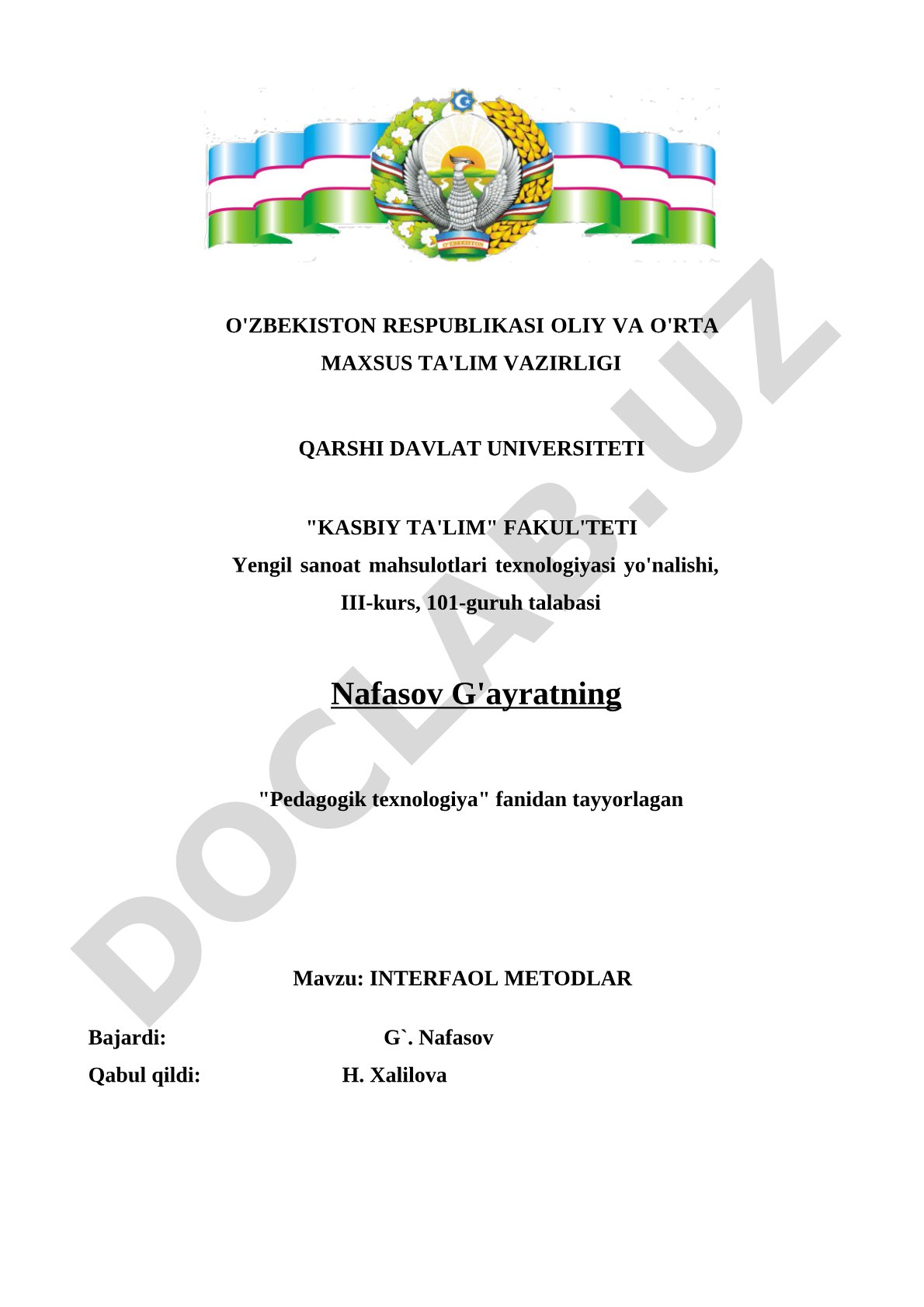 Interfaol metodlar
