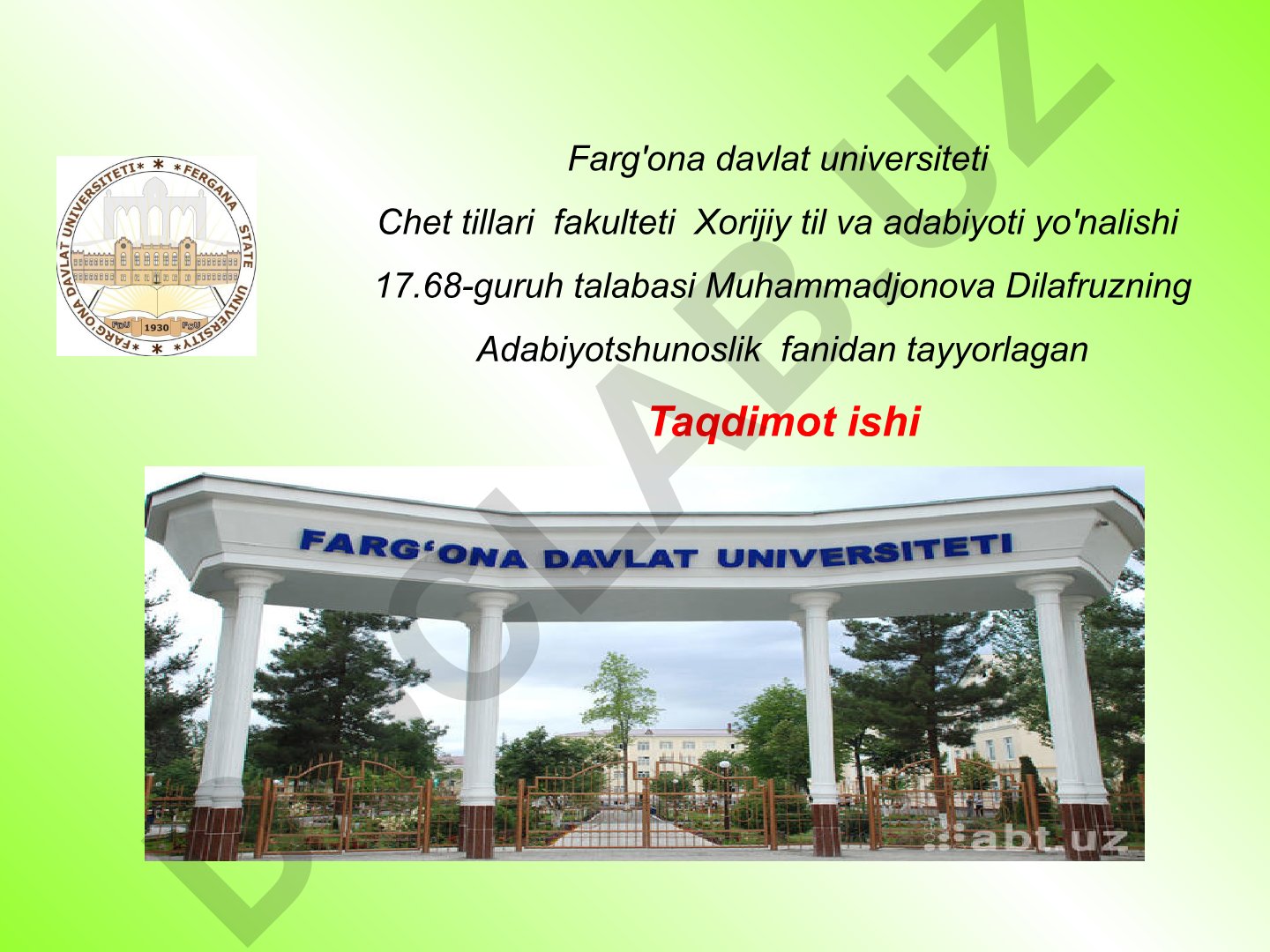 Badiiy asar tuzilishi
