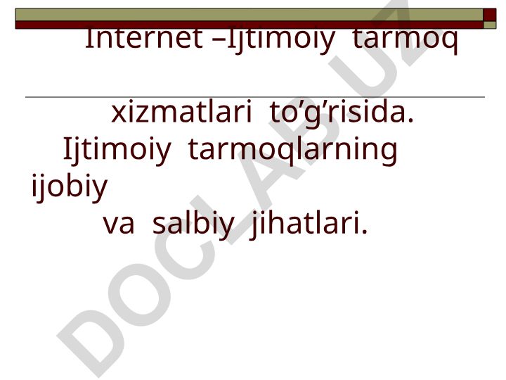 Ijtimoiy tarmoqlar: tushunchasi, xususiyatlari va foydalanuvchilar