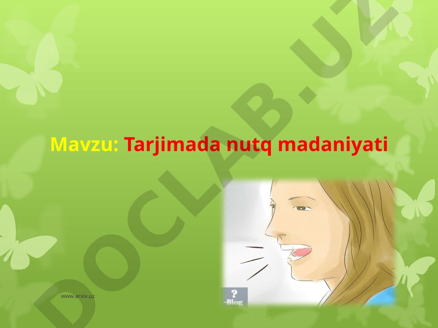 Tarjimada nutq madaniyati