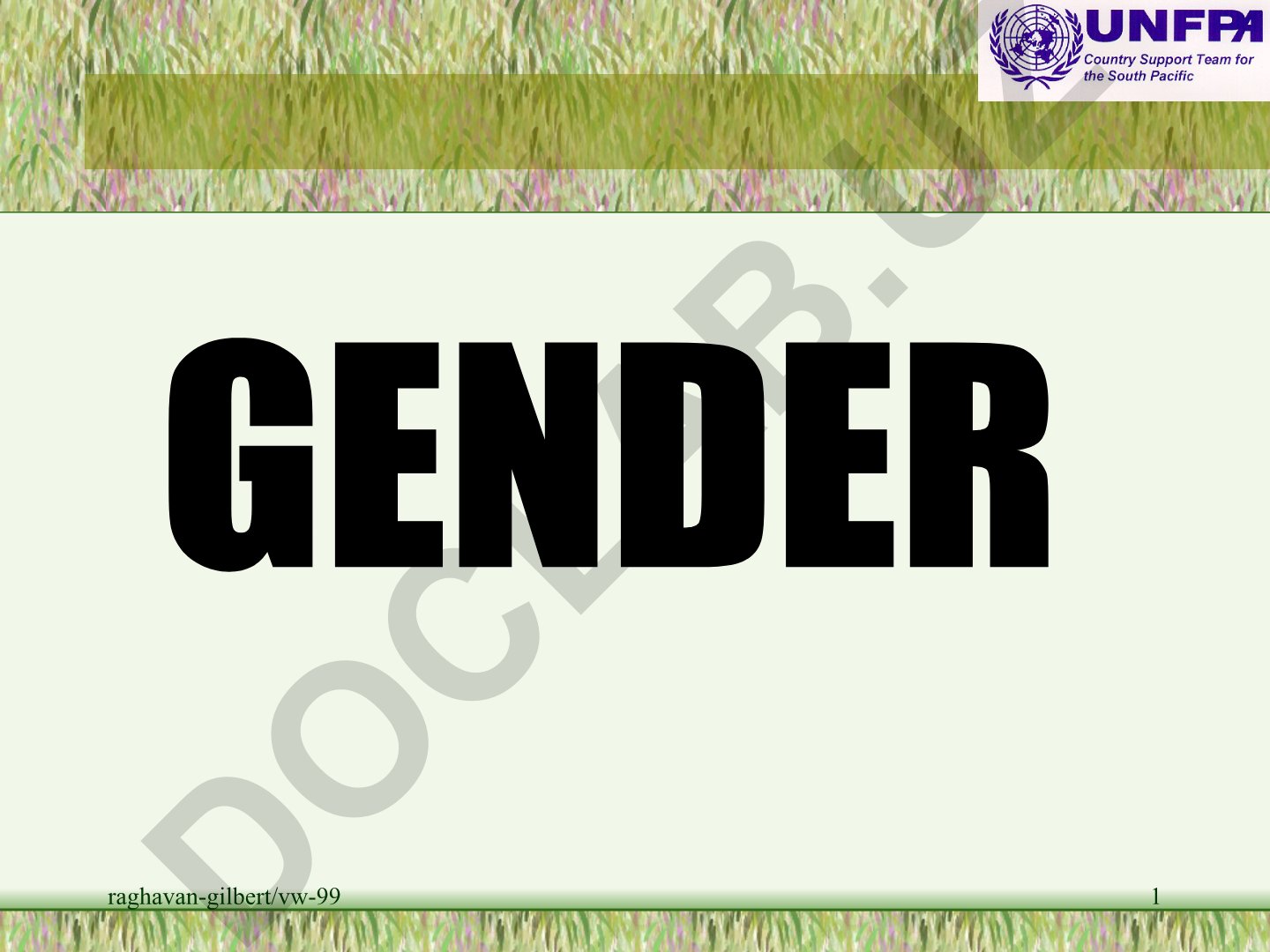 Gender and Reproductive Behaviour