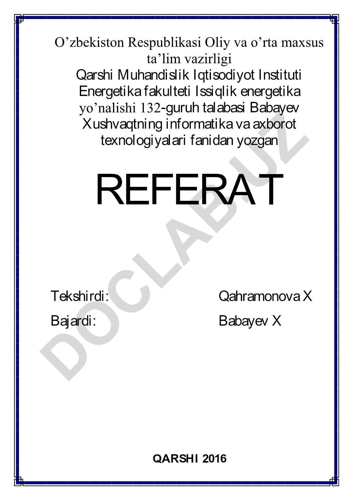 Axborot jarayonlar klassifikatsiyasi