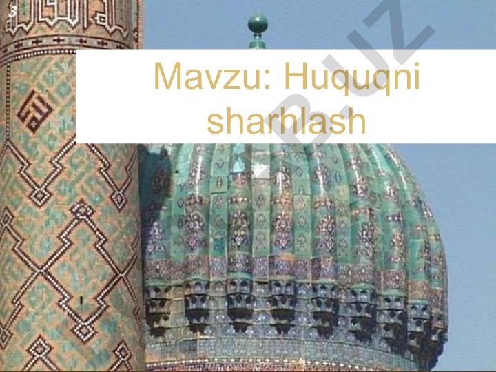 Huquqni sharhlash