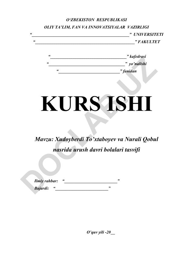 Xudoyberdi To'xtaboyev va Nurali Qobul nasrida urush davri bolalari tasvifi